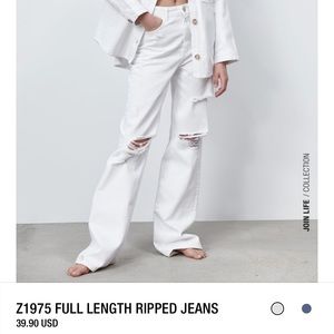 Z1975 full length ripped jeans